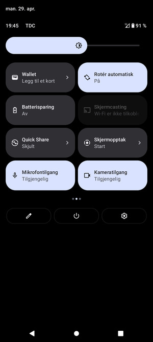 Velg Batterisparing