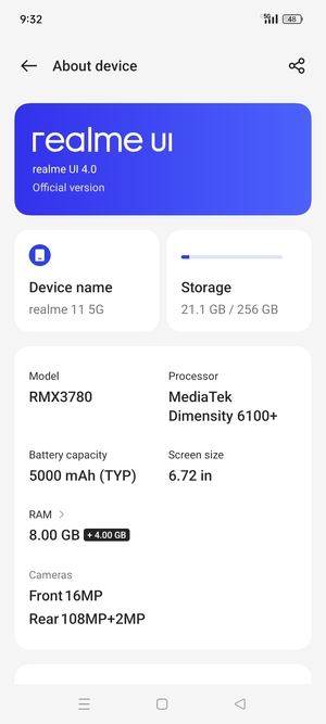 Select realme UI