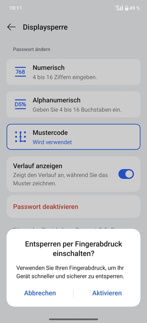 Wählen Sie die gewünschte Option