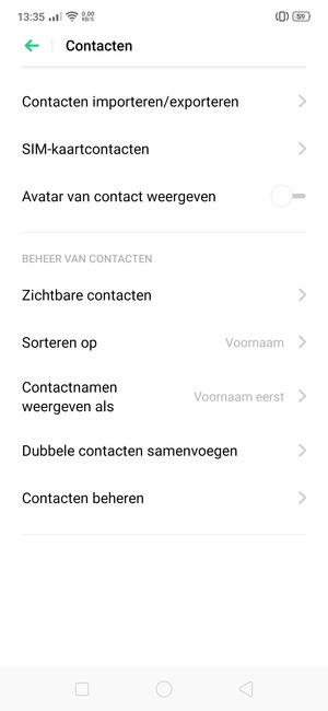 Selecteer SIM-kaartcontacten