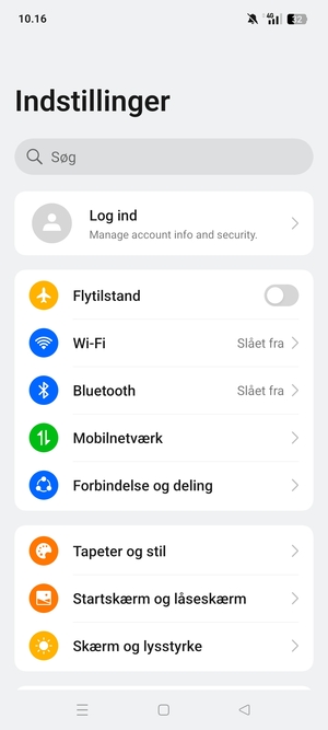 Vælg Mobilnetværk