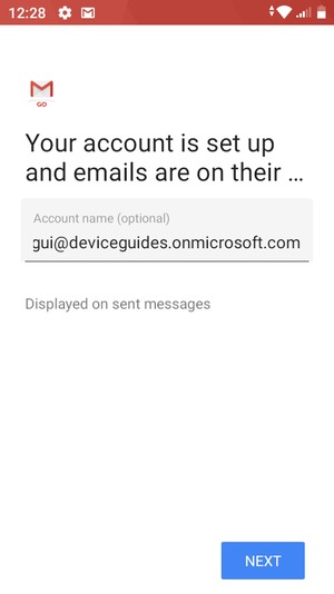 Give your account a name and select NEXT