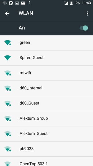 Wählen Sie das Wireless-Netzwerk, zu dem Sie eine Verbindung herstellen möchten