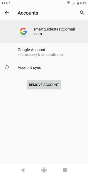 Select Account sync