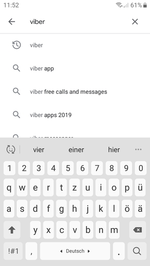 Geben Sie den Namen der App ein und wählen Sie Suchen