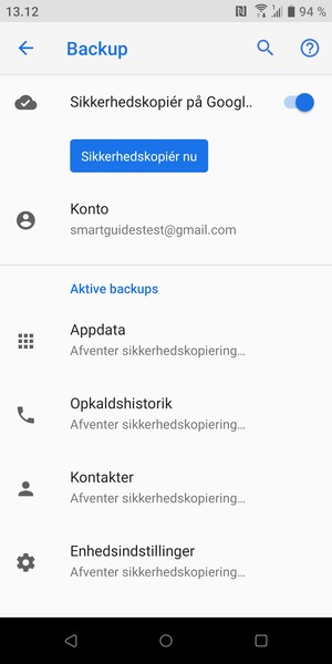 Vælg Konto