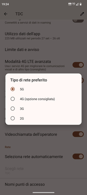 Seleziona la tua opzione preferita