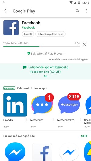 Afvent at installeringen er afsluttet
