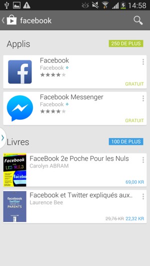 Sélectionnez l'appli