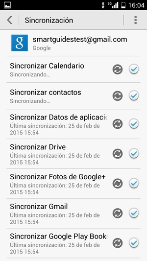 Su información será sincronizada