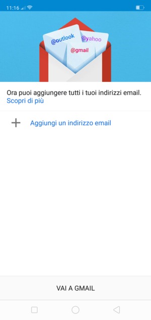 Seleziona Aggiungi un indirizzo email