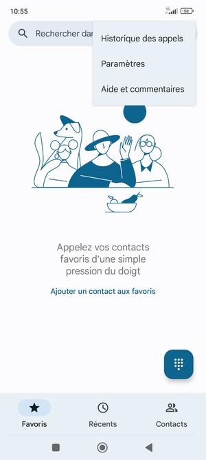 Sélectionnez Paramètres