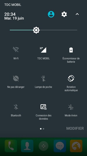 Sélectionnez le bouton Paramètres