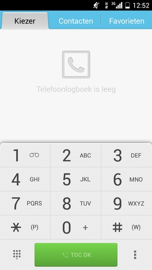 Klik op nummer 1 en houd dit vast