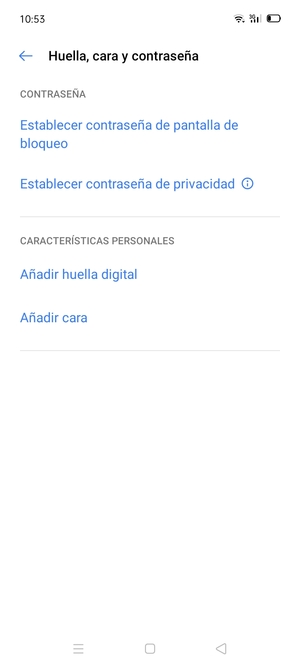 Seleccione Establecer contraseña de pantalla de bloqueo