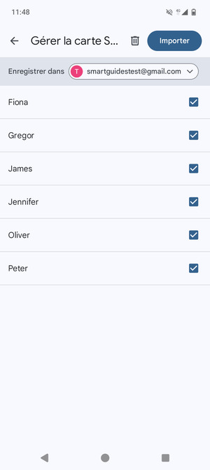 Sélectionnez Importer
