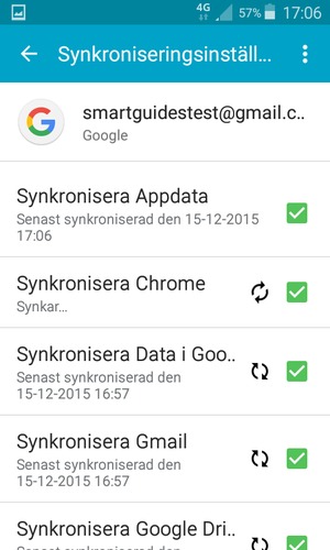 Din information kommer att synkroniseras