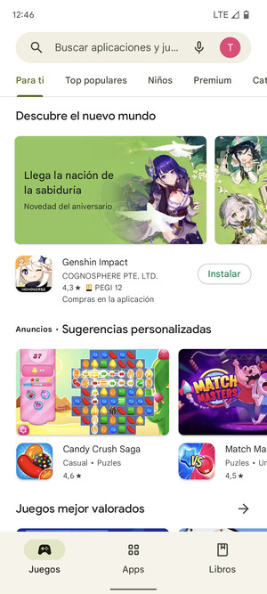 Seleccione la barra de Búsqueda