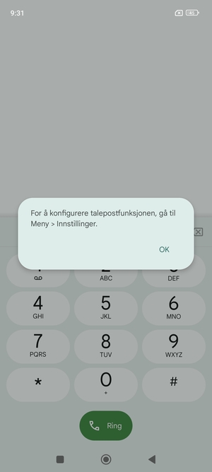 Hvis personsvar ikke er innstilt, velg OK