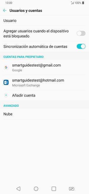 Seleccione su cuenta Google