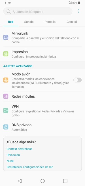 Desplácese y seleccione Redes móviles