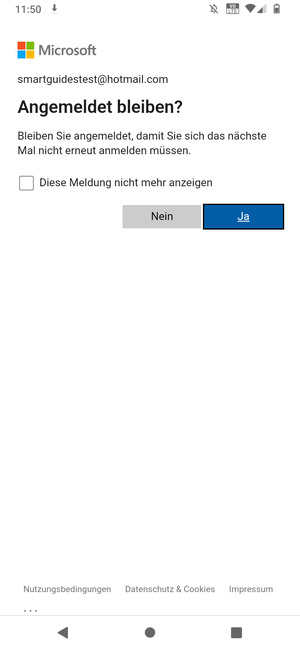 Wählen Sie die gewünschte Option