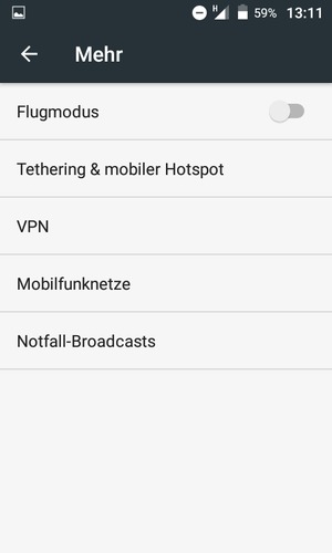 Wählen Sie Mobilfunknetze