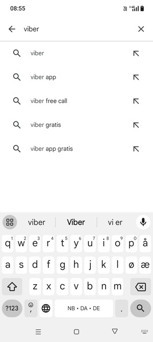 Skriv inn applikasjonsnavnet og velg Søk