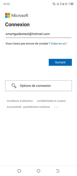Saisissez votre Mot de passe et sélectionnez Suivant