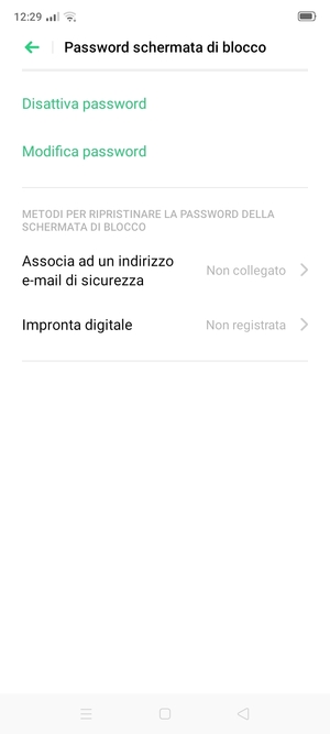 Il tuo telefono è ora protetto dal blocco schermo