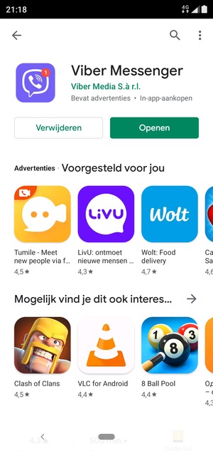 Selecteer Openen