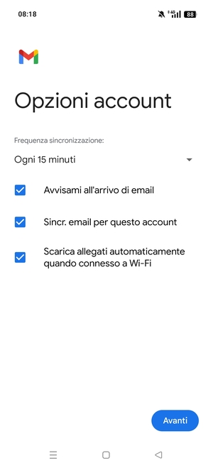 Seleziona Avanti