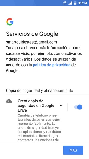 Seleccione MÁS