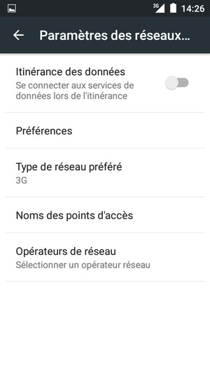 Pour changer de réseau en cas de problèmes de réseau, sélectionnez Opérateurs de réseau