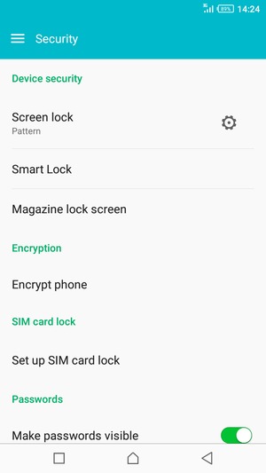 Your phone is now secure with a screen lock.