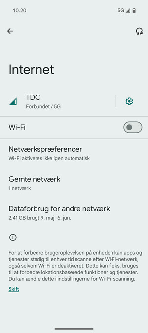 Aktiver Wi-Fi