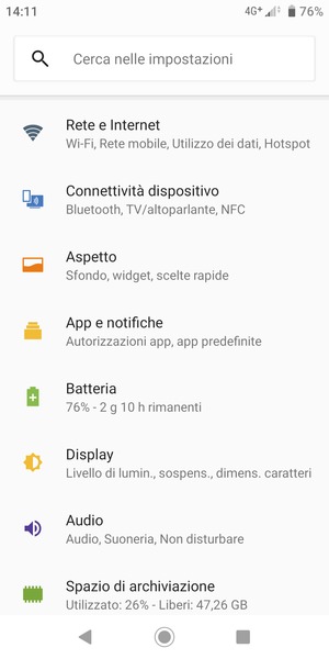 Seleziona Rete e Internet