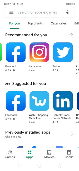 Select the Search bar