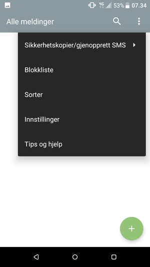 Velg Innstillinger