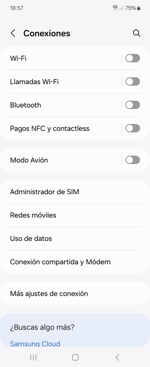 Seleccione Redes móviles