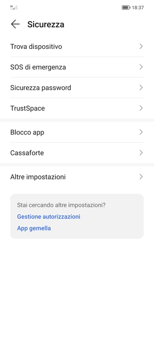 Seleziona Altre impostazioni