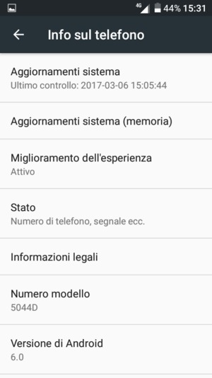 Seleziona Aggiornamenti sistema