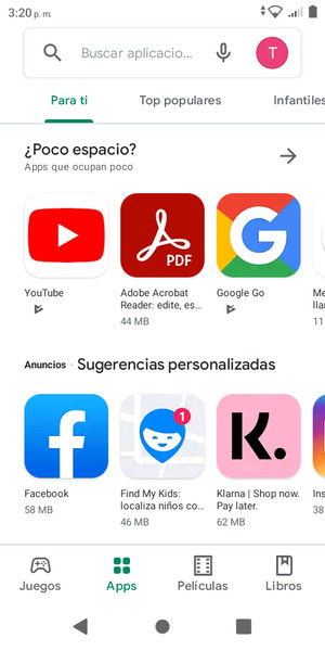 Select the search bar