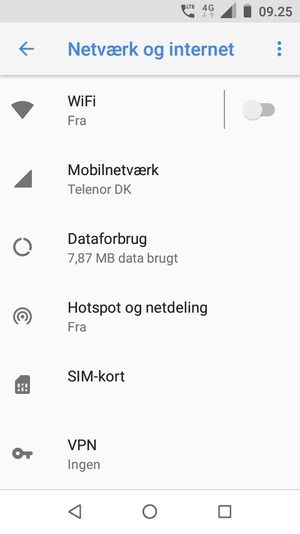 Vælg Wi-Fi