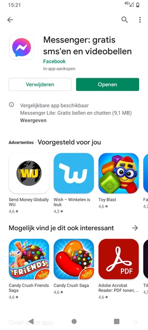 Selecteer Openen