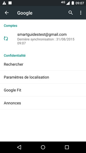Sélectionnez votre compte