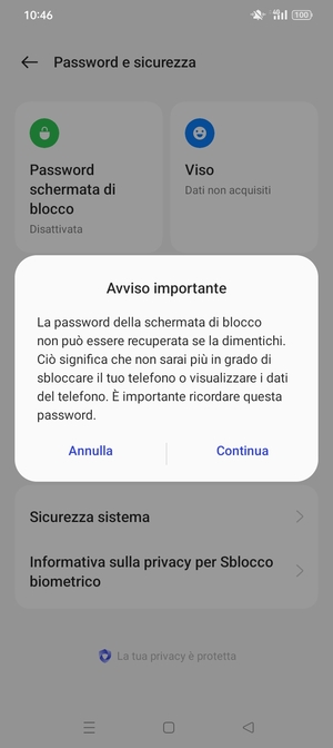 Seleziona Continua