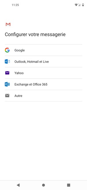 Sélectionnez Outlook, Hotmail et Live