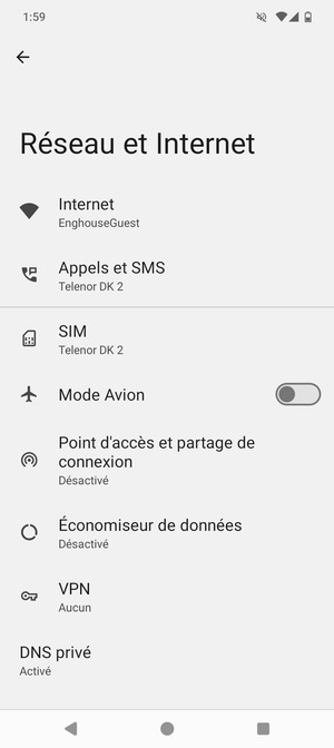 Sélectionnez SIM