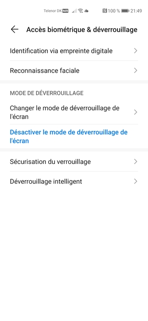 Votre téléphone est maintenant sécurisé par un écran de verrouillage